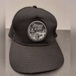 Morgan Wallen Mesh Trucker Hat Dangerous Tour Car Warning Sign Black  White Cap